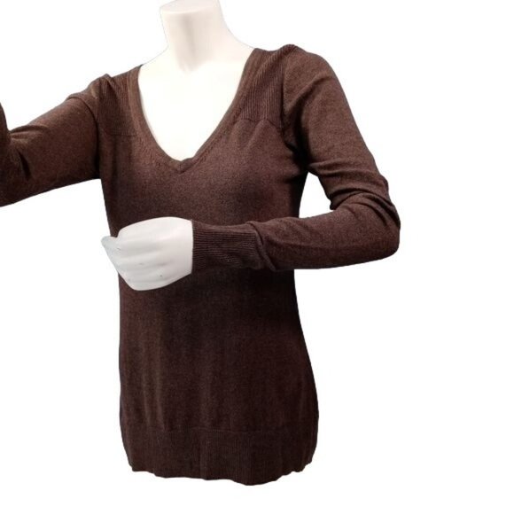 EDDIE BAUER WOMENS SMALL BROWN SWEATER - Picture 3 of 15